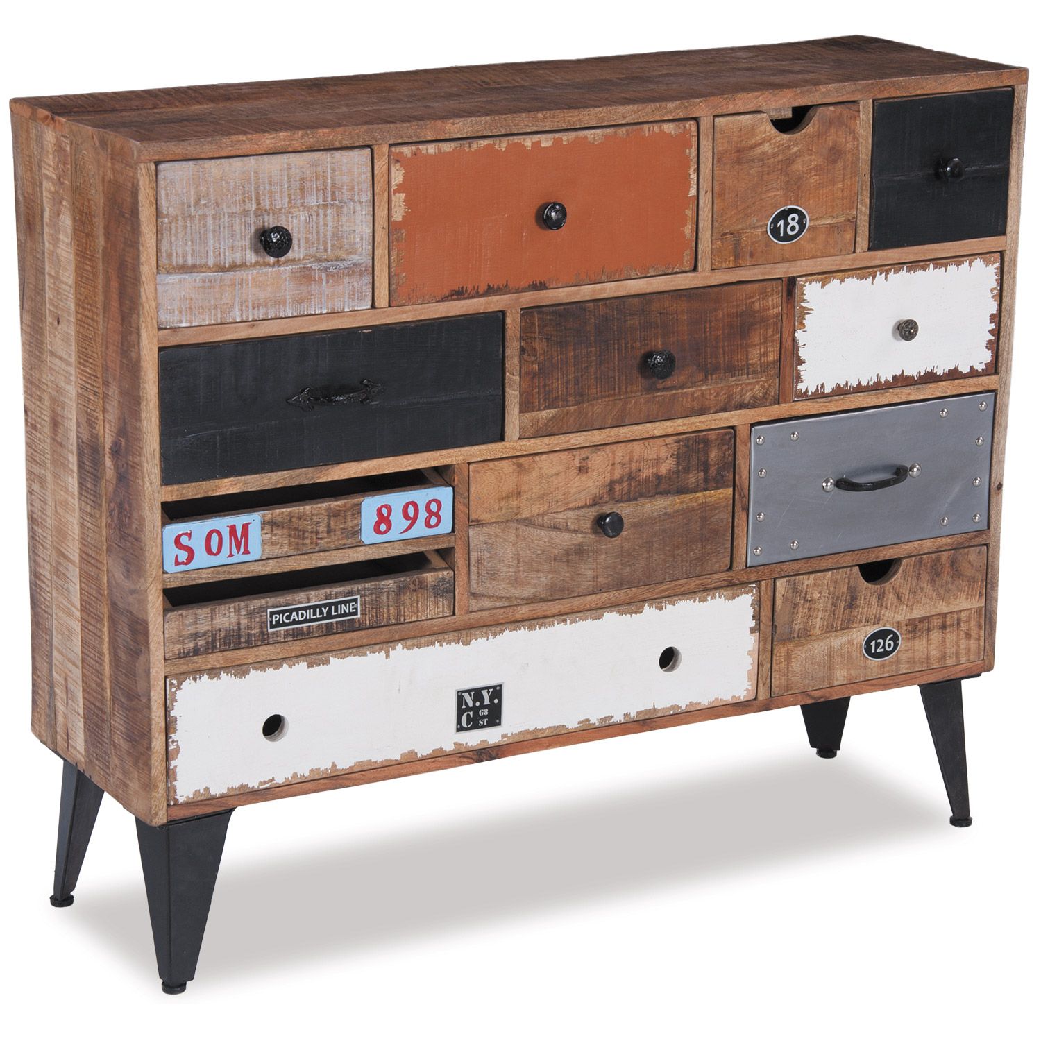 13 Drawer Vintage Industrial Chest