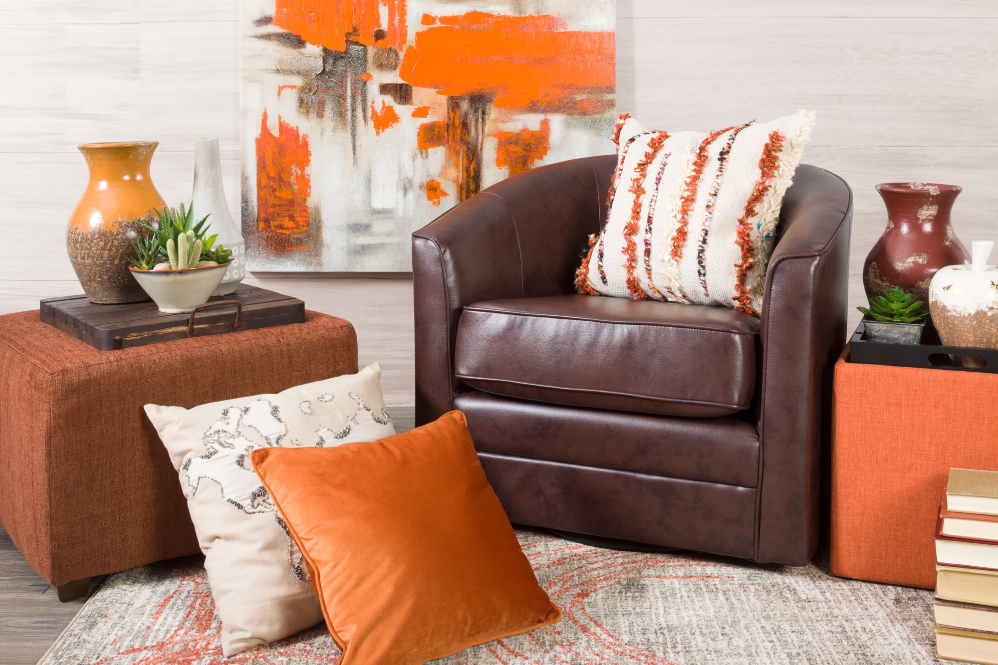 Monochromatic orange room