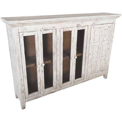 Picture of Vintage White 72-Inch Door Curio