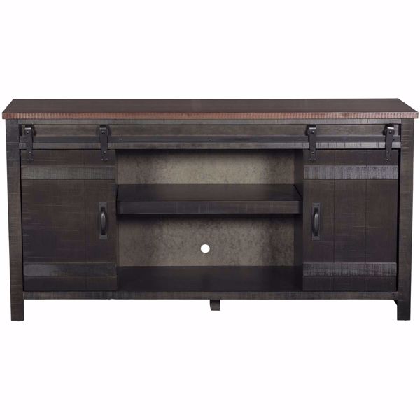 Picture of Descanso 64" Highboy Barn Door Console, Charcoal