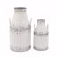 Picture of Set of 2 White Milk Cans