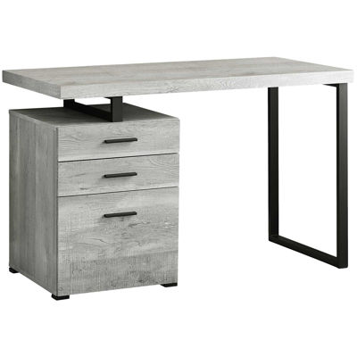 Picture of 48" Grey 3-drawer Reversible Computer Desk