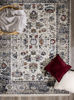 Picture of Serene Cream Blue Red Elegant 5x8 Rug
