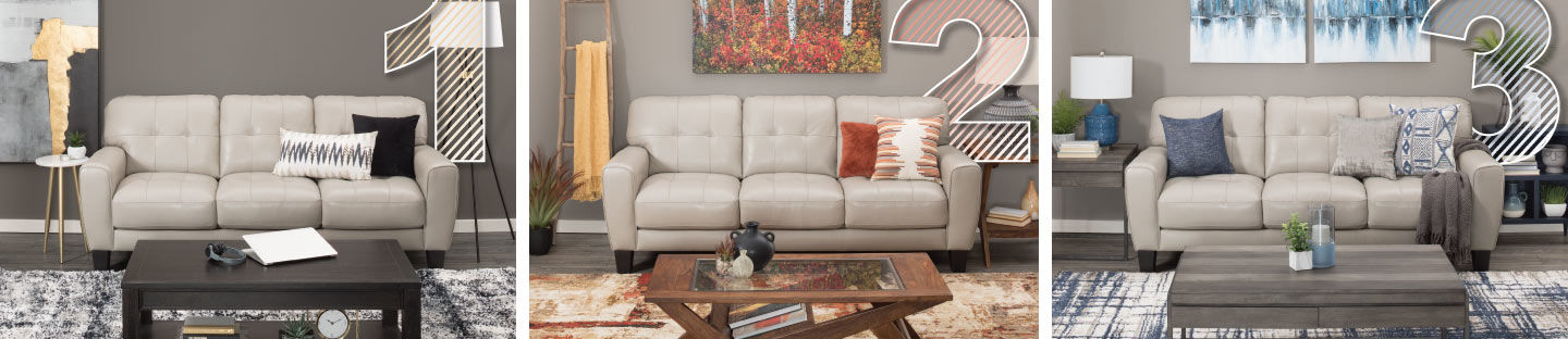 How to Style a Sofa Three Ways