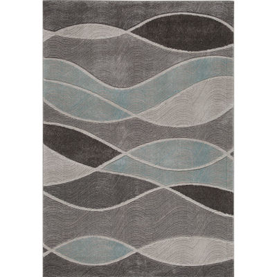 Picture of Pierce Eleri Grey/Aqua 5x7 Rug