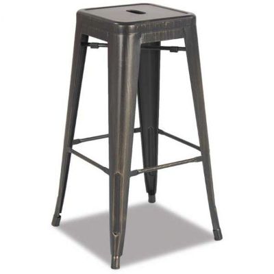 Picture of Antique Black Gold 30" Metal Barstool