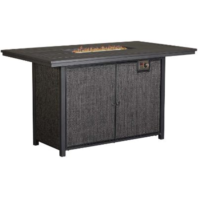 Picture of Alassio Grey Bar Height Fire Pit Table