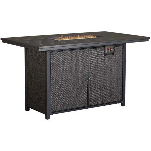 Picture of Alassio Grey Bar Height Fire Pit Table