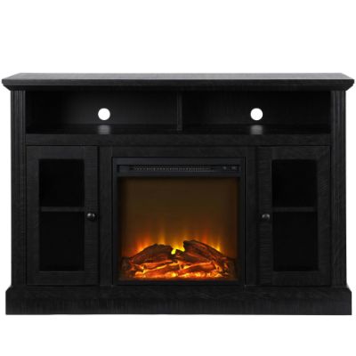 Picture of Chicago - 47" Fireplace TV Console, Black Oak *D