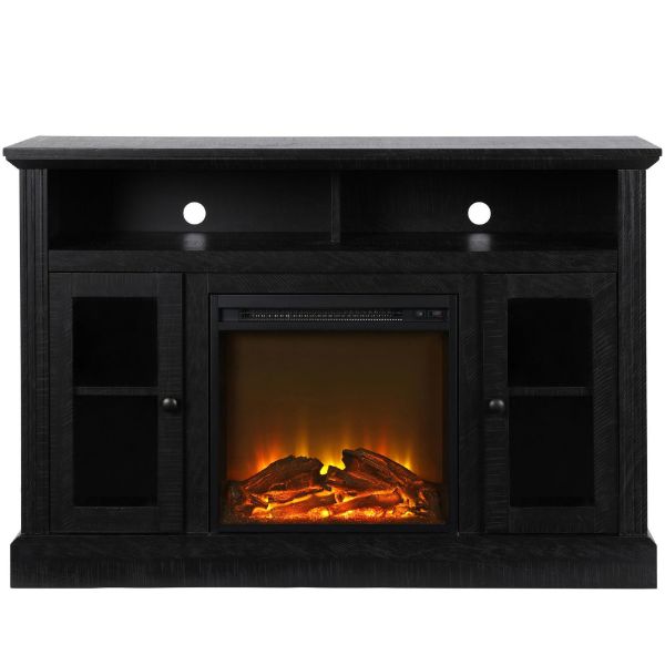 Picture of Chicago - 47" Fireplace TV Console, Black Oak *D
