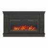 Picture of Elmcroft - 64" Wide Mantel, Black Oak *D