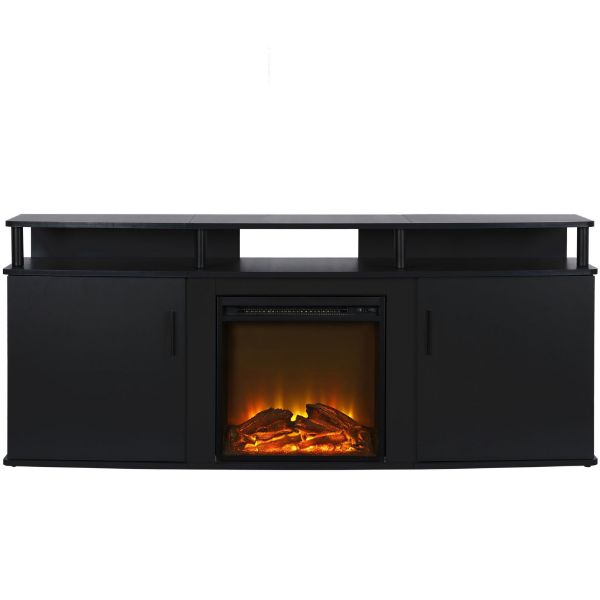 Picture of Carson - 63" Fireplace TV Console, Black *D