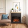 Picture of Mateo - 29" Fireplace, Black with Natural Mantel *