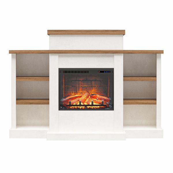 Picture of Gateswood - 64" Fireplace, Plaster and Walnut *D