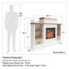 Picture of Gateswood - 64" Fireplace, Plaster and Walnut *D