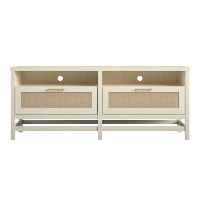 Picture of Lennon - 58" TV Stand, Ivory Oak and Faux Rattan *