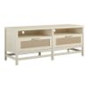 Picture of Lennon - 58" TV Stand, Ivory Oak and Faux Rattan *