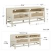 Picture of Lennon - 58" TV Stand, Ivory Oak and Faux Rattan *