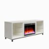 Picture of Lumina - 64" Fireplace TV Stand, White Plaster *D
