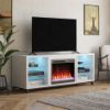 Picture of Lumina - 64" Fireplace TV Stand, White Plaster *D