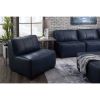 Picture of Levi Indigo Blue Leather Cocktail Ottoman
