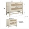 Picture of Lennon 2-Drawer Nightstand, Brown and Faux Rattan