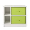 Picture of Mya Park Nightstand with 2 Fabric Bins, White *D