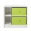 Picture of Mya Park Nightstand with 2 Fabric Bins, White *D