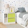 Picture of Mya Park Nightstand with 2 Fabric Bins, White *D