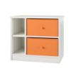 Picture of Mya Park Nightstand with 2 Fabric Bins, White *D