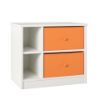 Picture of Mya Park Nightstand with 2 Fabric Bins, White *D
