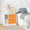 Picture of Mya Park Nightstand with 2 Fabric Bins, White *D