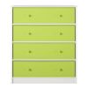 Picture of Mya Park Tall Dresser with 4 Fabric Bins, White *D