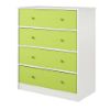 Picture of Mya Park Tall Dresser with 4 Fabric Bins, White *D