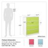 Picture of Mya Park Tall Dresser with 4 Fabric Bins, White *D