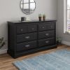 Picture of Bristol 6 Drawer Dresser, Black *D