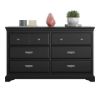 Picture of Bristol 6 Drawer Dresser, Black *D