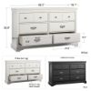 Picture of Bristol 6 Drawer Dresser, Black *D