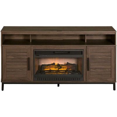 Picture of Halstead 60" Industrial Gray Fireplace Console