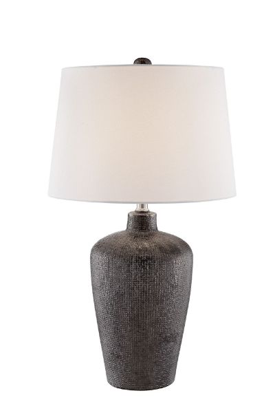 Picture of Clayton Textured Silver Table Lamp