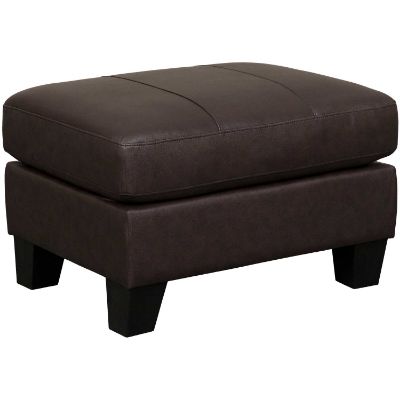 Picture of Mila Brown Leather Ottoman
