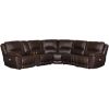 Picture of Chocolate Leather 6-Piece Power Reclining Sectional