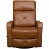 Picture of Ludlow Buckskin Brown Leather Swivel Recliner