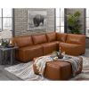 Picture of Levi Saddle Brown Leather 4 Piece Sectional