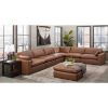 Picture of Emilia Carmel Leather Cocktail Ottoman