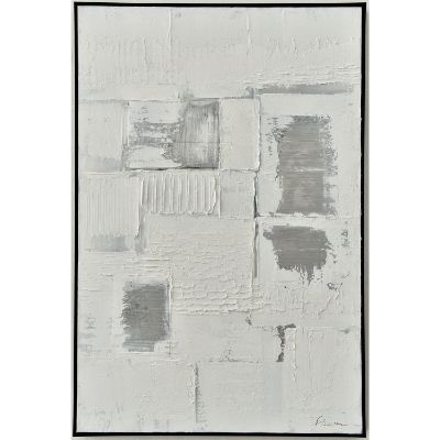 Picture of Framed Abstract Oil Off White Textured