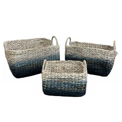 Picture of Woven Water Hyacinth Basket Set Of Three