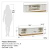 Picture of Rene 59" Scalloped TV Stand, White and Bronze *D