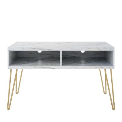 Picture of Athena 42" TV Stand, White Faux Marble *D