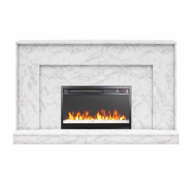 Picture of Liberty 52" Mantel Fireplace, White Faux Marble *D